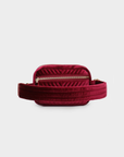 AERIN VELVET QUILTED BELT BAG BERRY