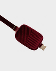 AERIN VELVET QUILTED BELT BAG BERRY