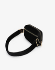 AERIN VELVET QUILTED BELT BAG BLACK