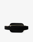 AERIN VELVET QUILTED BELT BAG BLACK