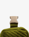 AERIN VELVET QUILTED BELT BAG DARK CHARTREUSE