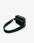 AERIN VELVET QUILTED BELT BAG EMERALD