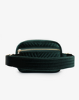 AERIN VELVET QUILTED BELT BAG EMERALD