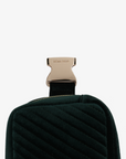 AERIN VELVET QUILTED BELT BAG EMERALD