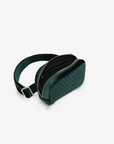 AERIN VELVET QUILTED BELT BAG EMERALD