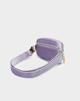 AERIN VELVET QUILTED BELT BAG LAVENDER