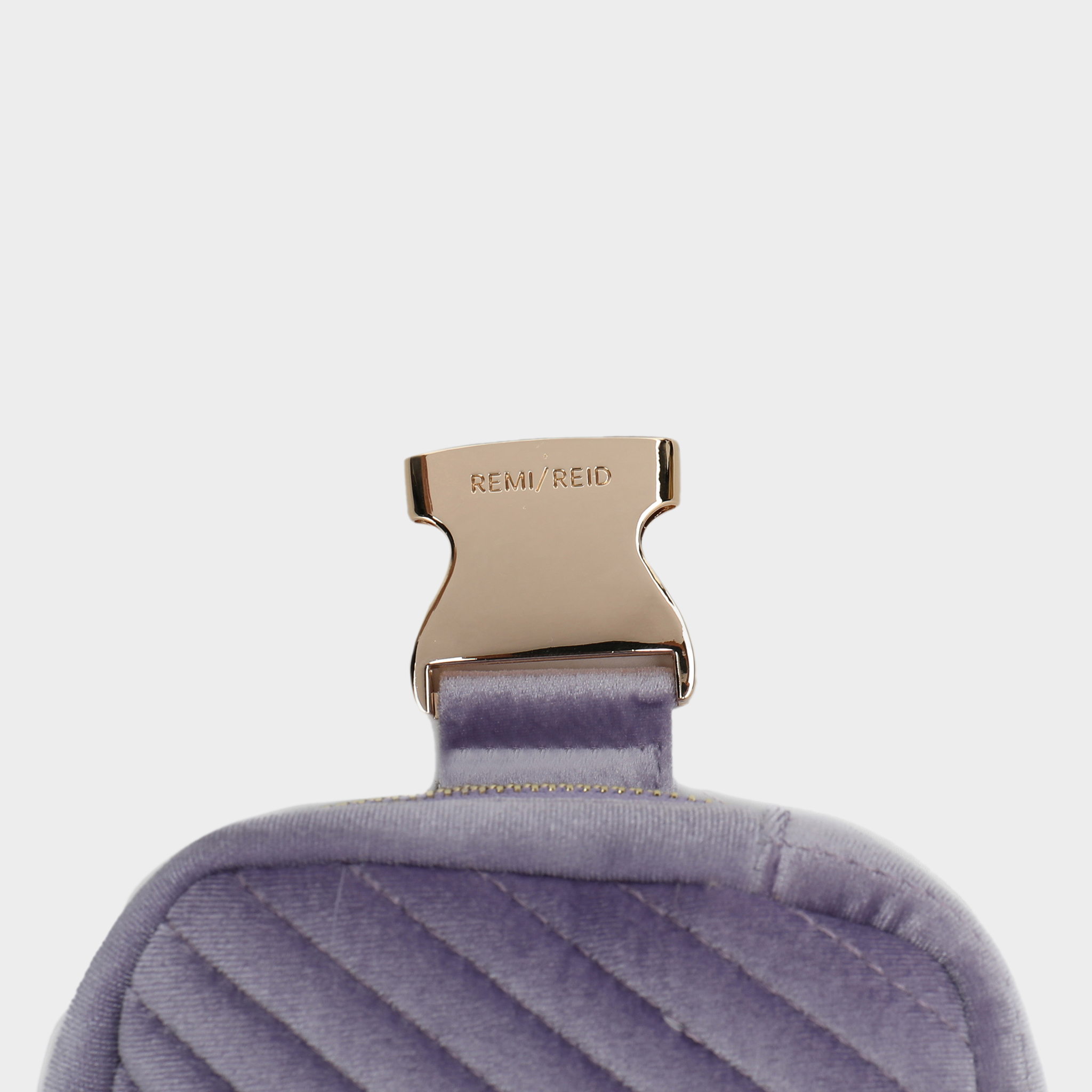 AERIN VELVET QUILTED BELT BAG LAVENDER