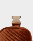 AERIN VELVET QUILTED BELT BAG RUST