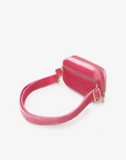 AERIN VELVET QUILTED BELT BAG HOT PINK