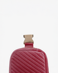 AERIN VELVET QUILTED BELT BAG HOT PINK