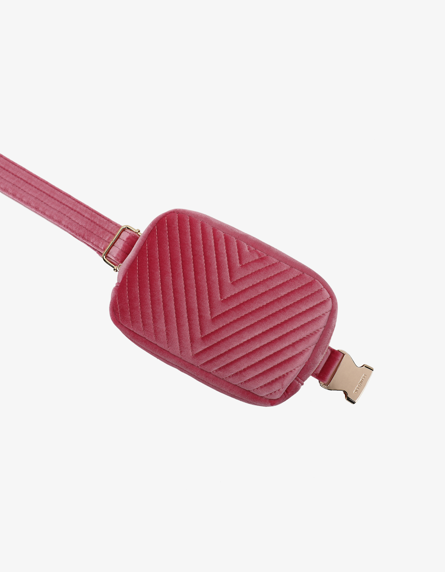 AERIN VELVET QUILTED BELT BAG HOT PINK