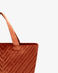 AERIN VELVET QUILTED TOTE RUST
