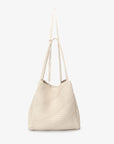 HOLLACE NORTH SOUTH TOTE WOVEN CREAM