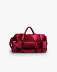 WELBY VELVET PUFFER OVERNIGHTER BERRY