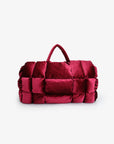 WELBY VELVET PUFFER OVERNIGHTER BERRY