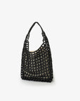 ATALIE BEADED SHOULDER BAG BLACK
