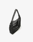 ATALIE BEADED SHOULDER BAG BLACK