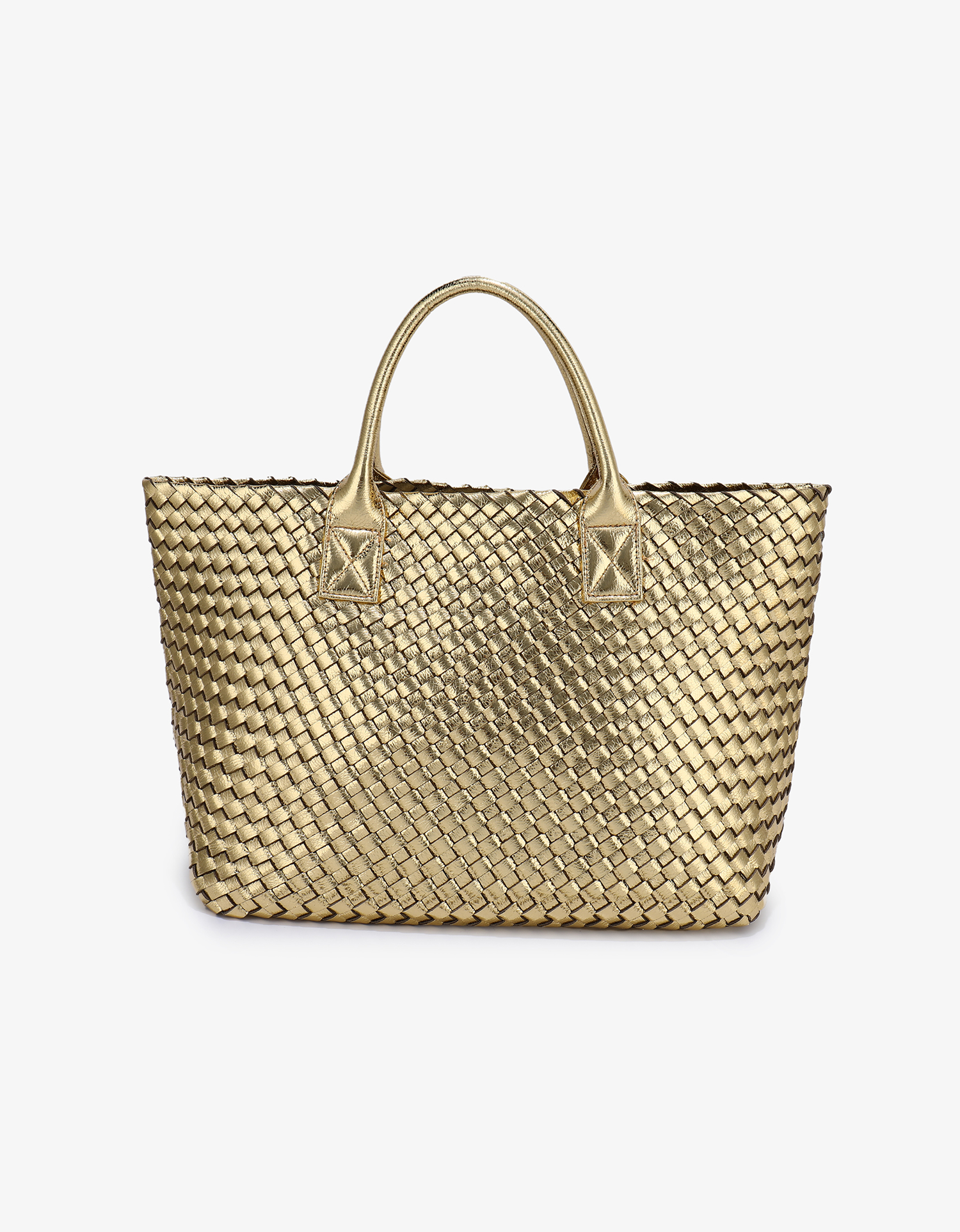 BELLO WOVEN TOTE HI SHINE GOLD