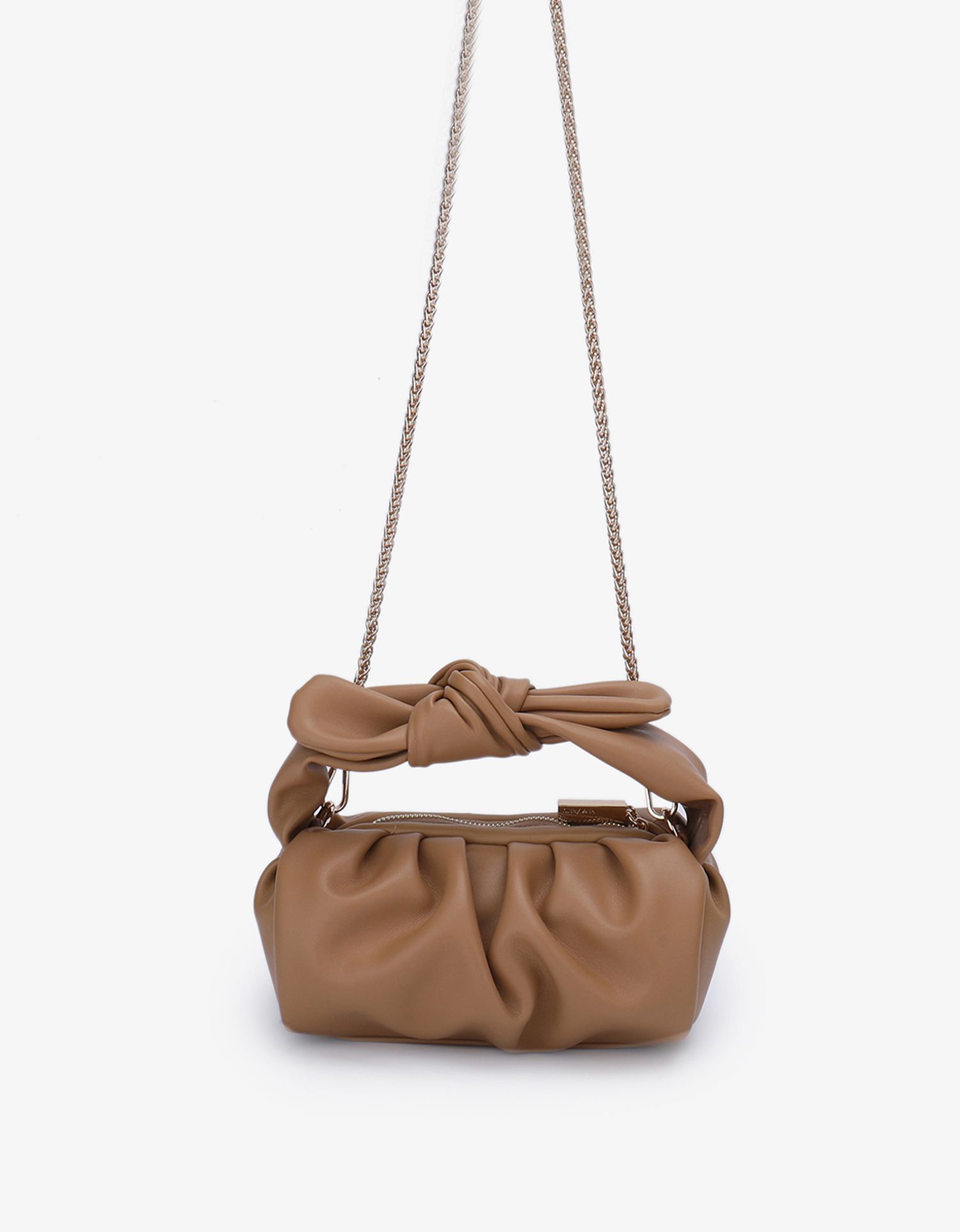 DARYLETTE BOW BAG LIGHT TAN