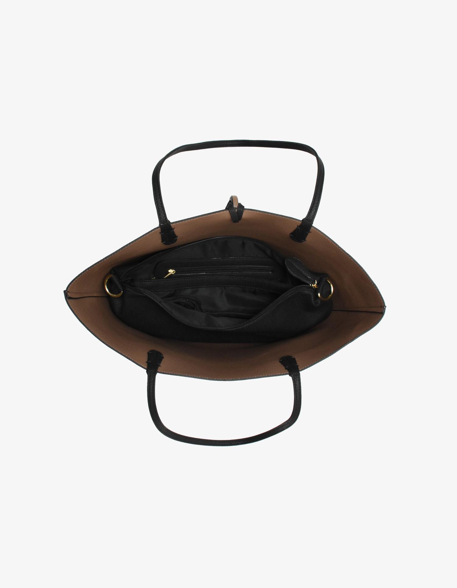 DEPARTURE TOTE BLACK/TAUPE