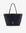 Reversible navy and nude colorway vegan leather tote bag by Remi and Reid
