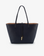Reversible navy and nude colorway vegan leather tote bag by Remi and Reid
