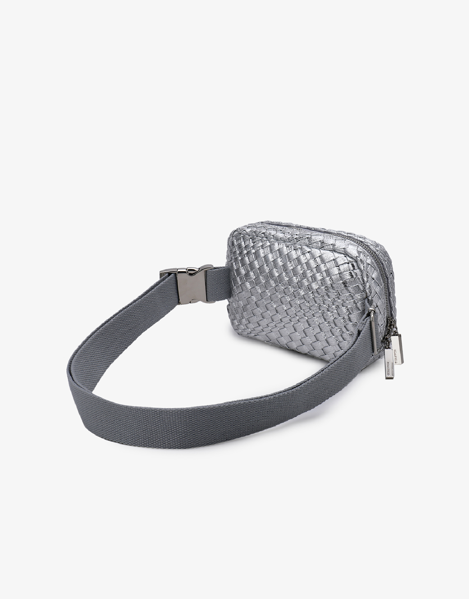 EVERLEIGH WOVEN BELT BAG SILVER