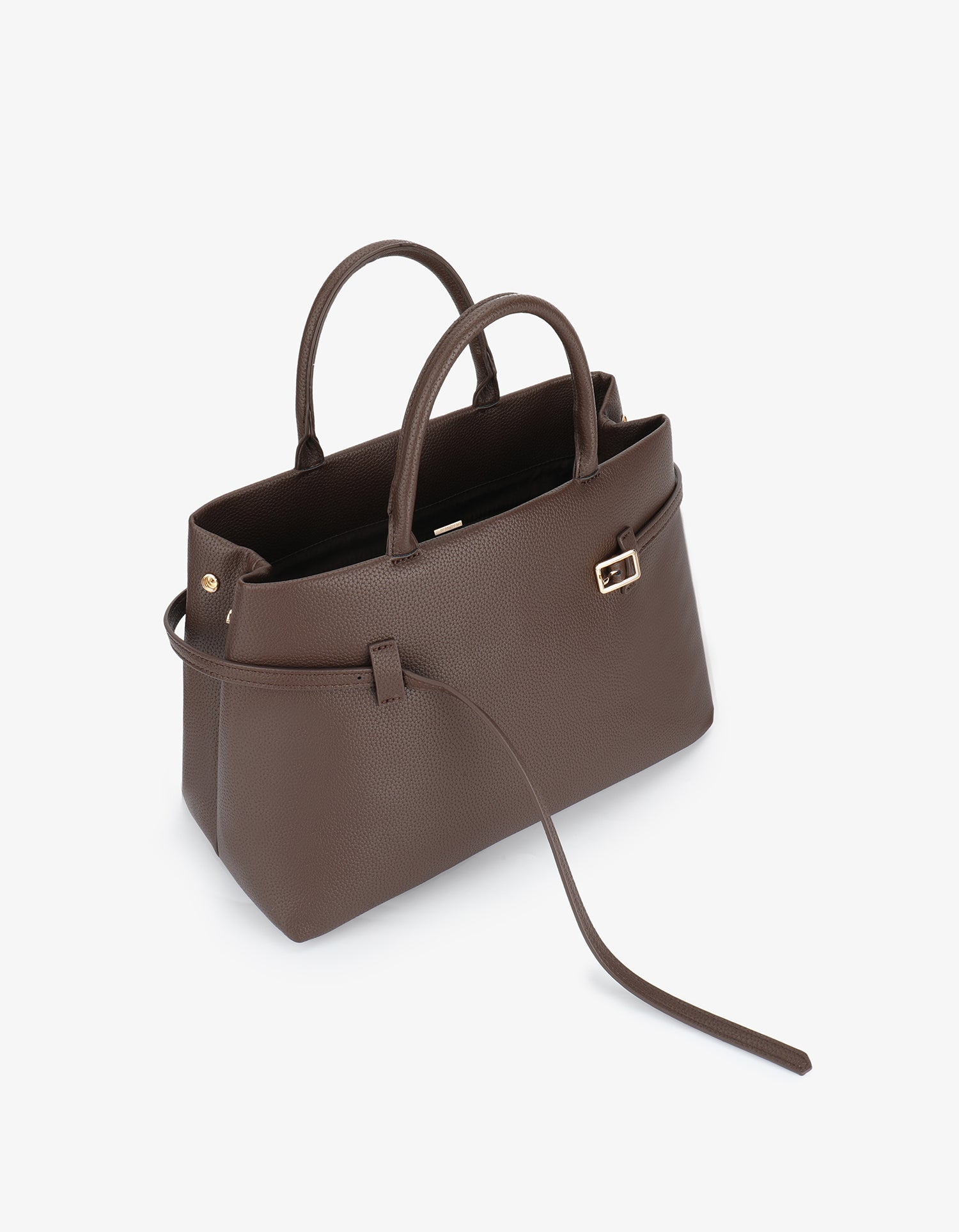Brown handbag with a strap_Remi and Reid
