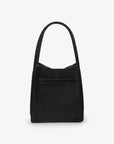 HOLLACE MINI TOTE FAUX SUEDE BUCKLE BLACK