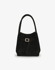 HOLLACE MINI TOTE FAUX SUEDE BUCKLE BLACK