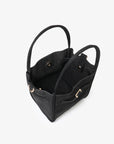 HOLLACE MINI TOTE FAUX SUEDE BUCKLE BLACK