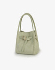 HOLLACE MINI TOTE FAUX SUEDE BUCKLE CELADON