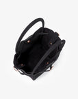 HOLLACE MINI TOTE FAUX SUEDE CROC BUCKLE BLACK