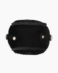 HOLLACE MINI  TOTE STUDDED FAUX SUEDE BLACK