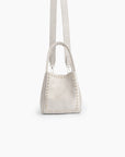 HOLLACE MINI  TOTE STUDDED FAUX SUEDE CREAM