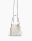 HOLLACE MINI  TOTE STUDDED FAUX SUEDE CREAM