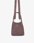 HOLLACE MINI TOTE WOVEN FAUX SUEDE CHOCOLATE
