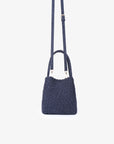 HOLLACE MINI TOTE WOVEN FAUX SUEDE NAVY