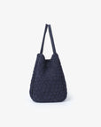 HOLLACE MINI TOTE WOVEN FAUX SUEDE NAVY