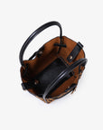 HOLLACE MINI  TOTE SUEDE WITH BUCKLE LEOPARD