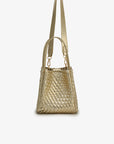 HOLLACE MINI TOTE WOVEN HI SHINE PLATINUM