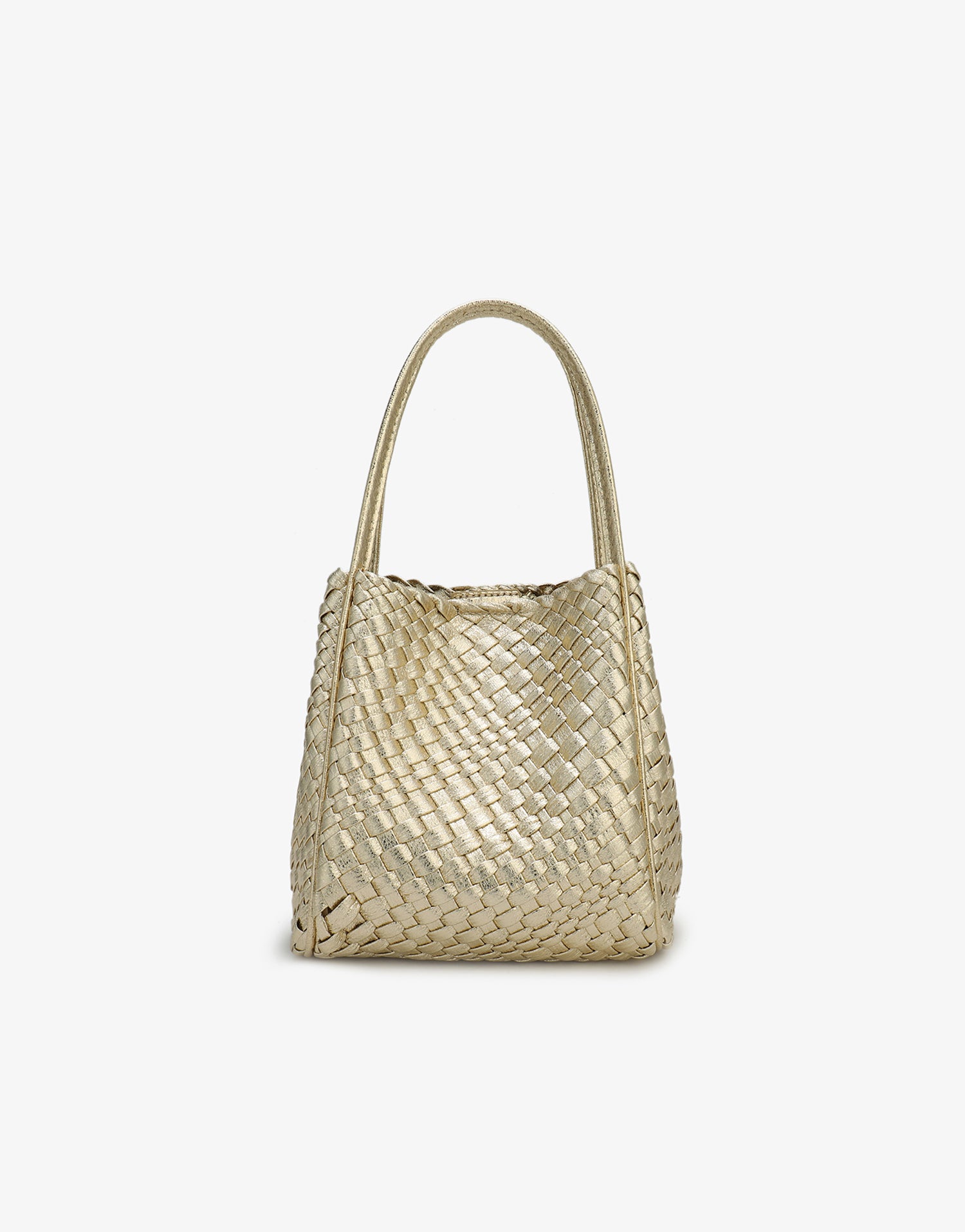 HOLLACE MINI TOTE WOVEN HI SHINE PLATINUM