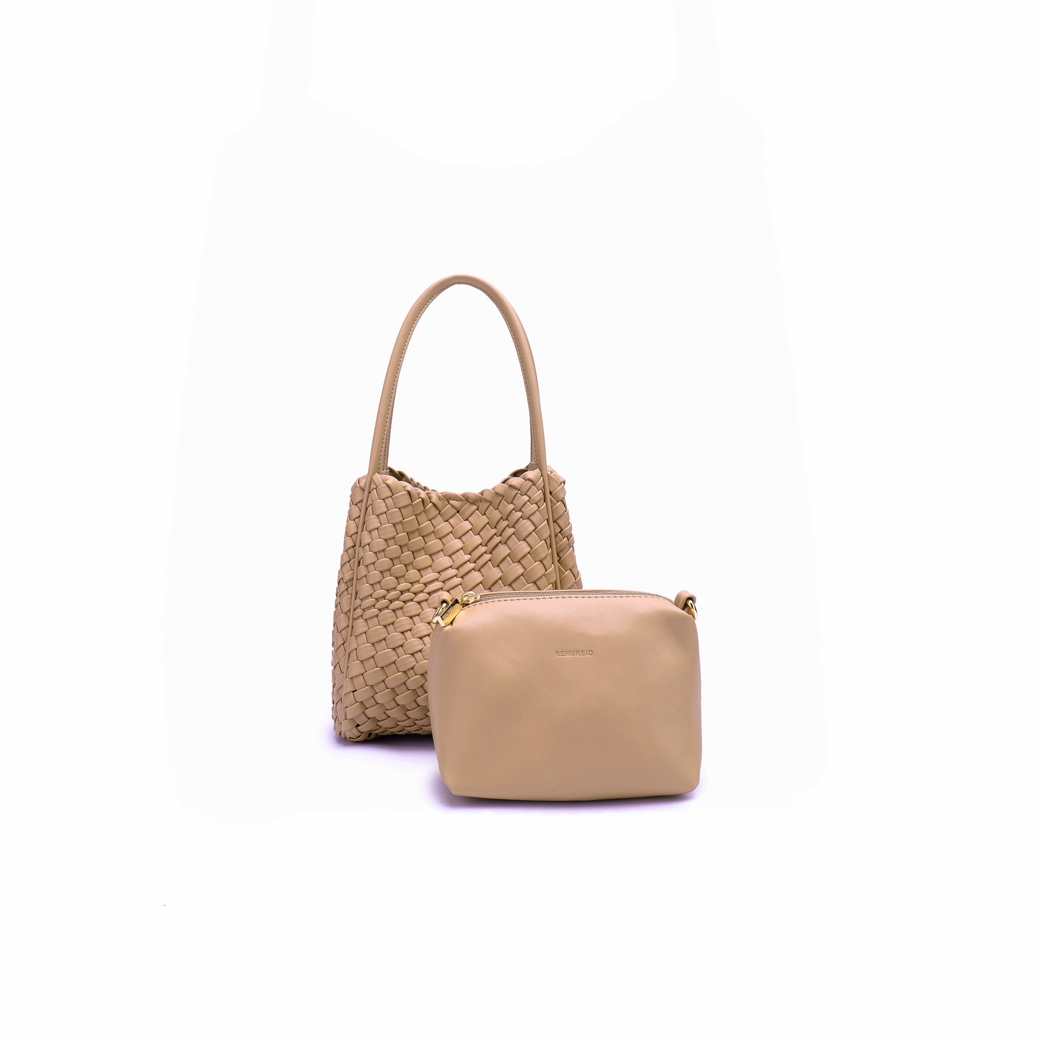 HOLLACE MINI TOTE WOVEN TAUPE