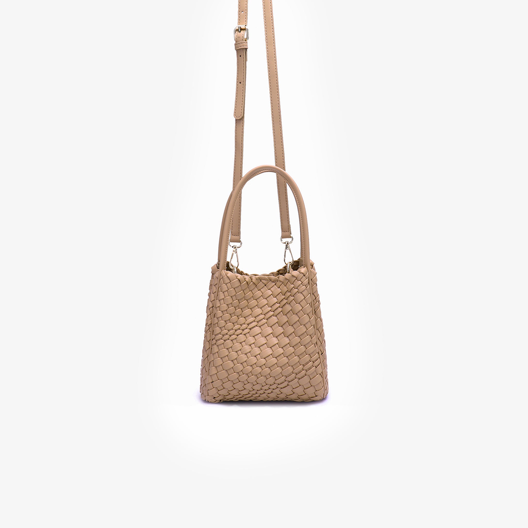 HOLLACE MINI TOTE WOVEN TAUPE