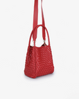 HOLLACE MINI TOTE WOVEN RED