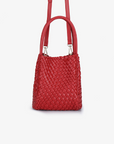 HOLLACE MINI TOTE WOVEN RED