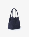 HOLLACE MINI TOTE WOVEN FAUX SUEDE NAVY