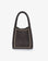 Studded brown faux suede mini tote bag_Remi and Reid