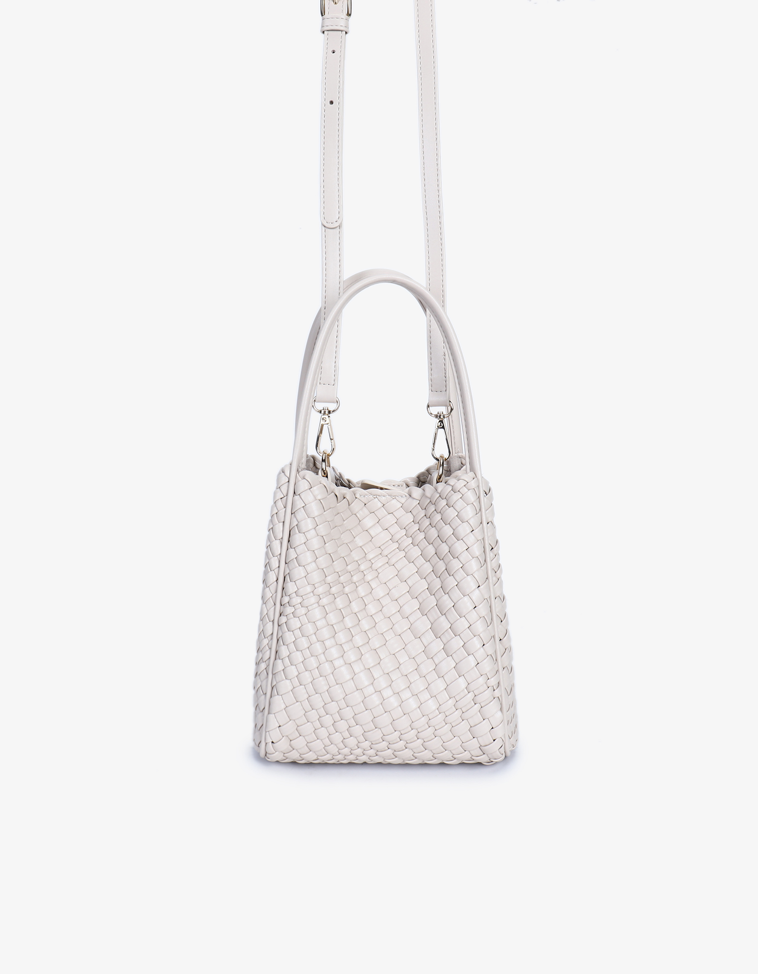 Hollace woven mini tote with adjustable strap by Remi and Reid.