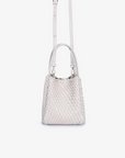 Hollace woven mini tote with adjustable strap by Remi and Reid.